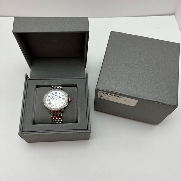 💖Michele Serein💖Diamond Silver Dial Chronograph 40mm Stainless Steel Ladi… - Picture 17 of 17